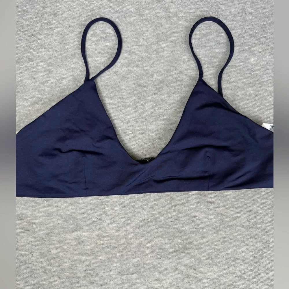 Tavik Nahla Triangle‎ Bikini Top Women's XL Evening Blue Stretch Beach Swimwear - Picture 2 of 6